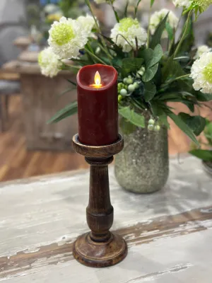 10" Wooden Candle Holder