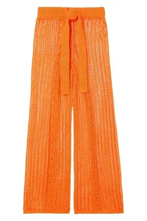 Aadya Crochet-knit Wide-leg Pants