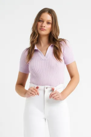Amanda Knit Top - Lavender