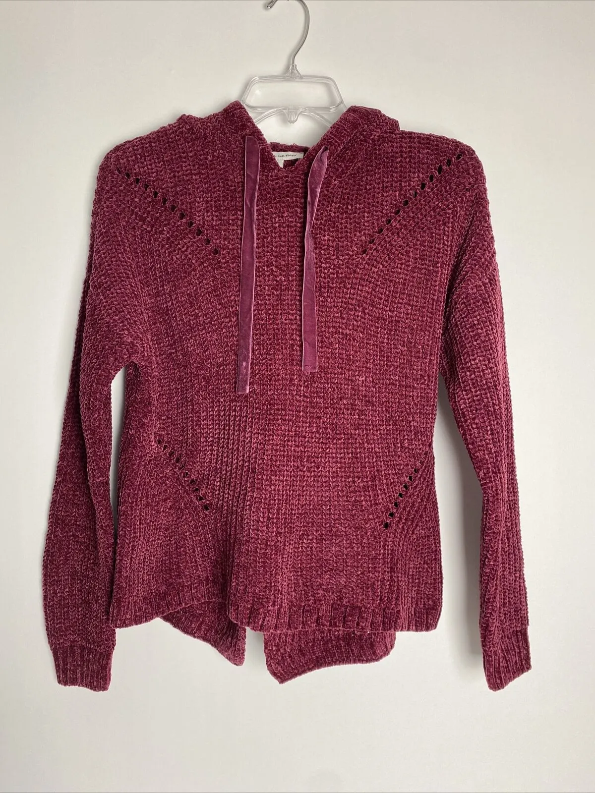 American Rag Junior's Chenille Hoodie Red