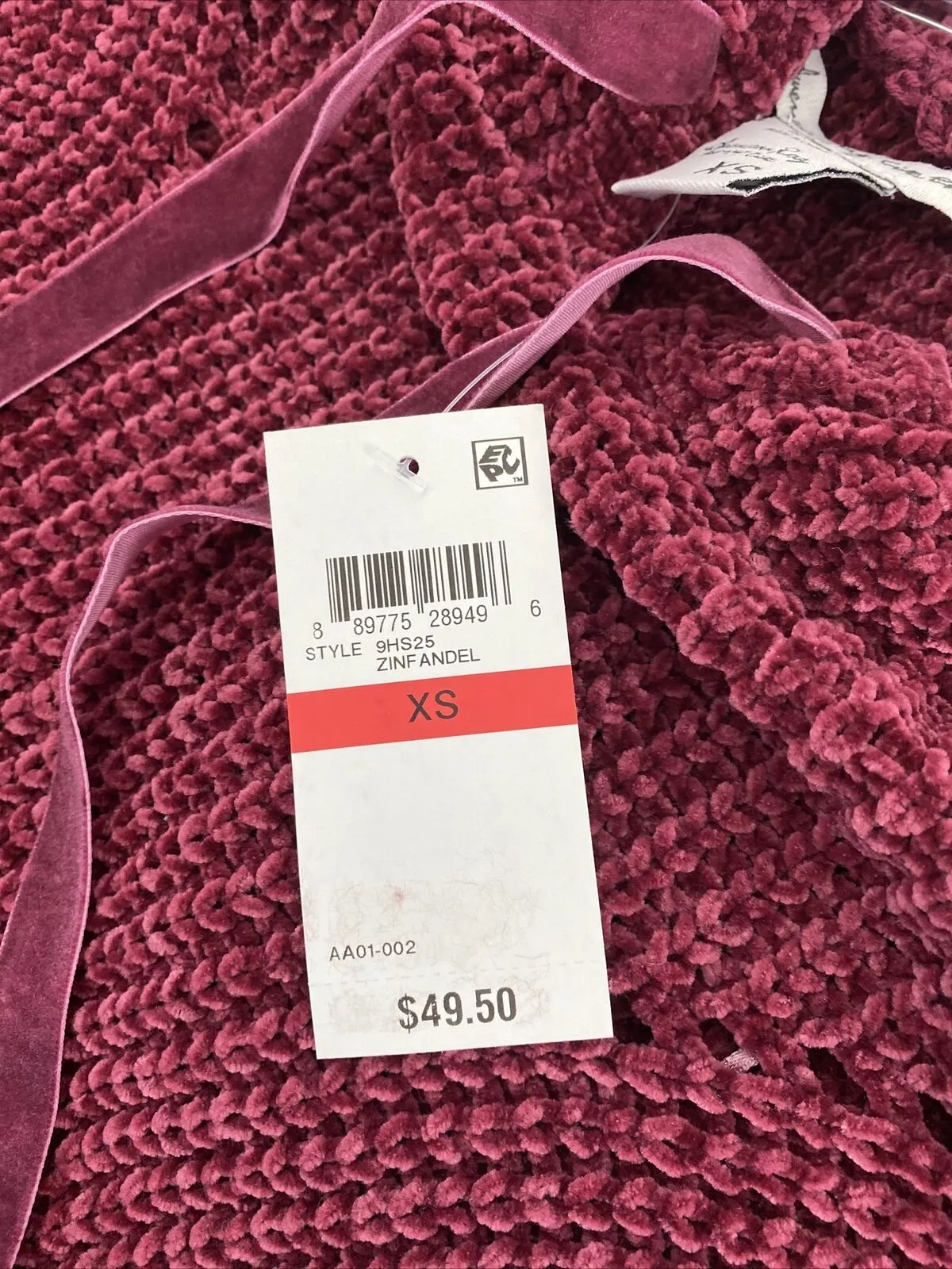 American Rag Junior's Chenille Hoodie Red