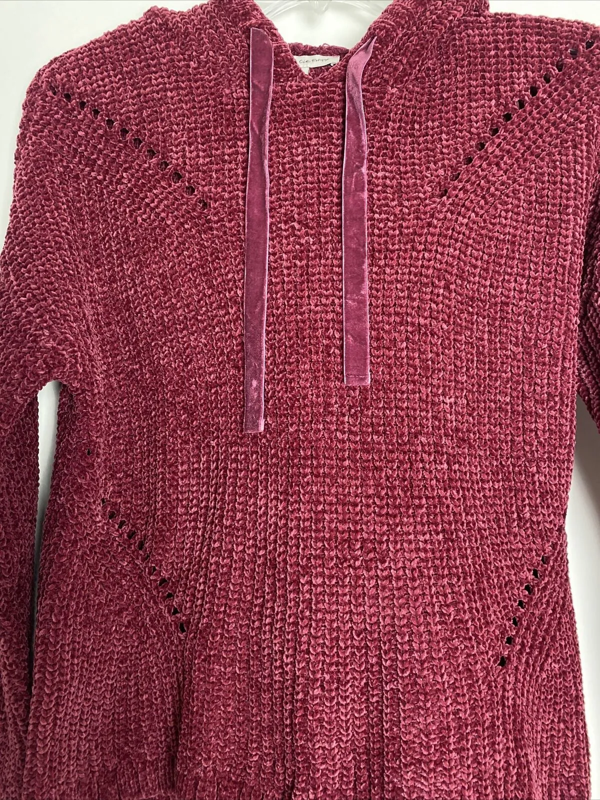 American Rag Junior's Chenille Hoodie Red
