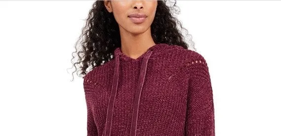 American Rag Junior's Chenille Hoodie Red