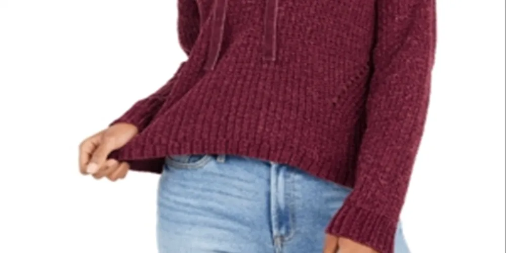 American Rag Junior's Chenille Hoodie Red