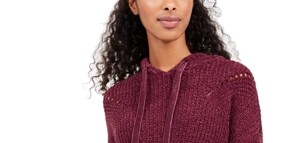 American Rag Junior's Chenille Hoodie Red