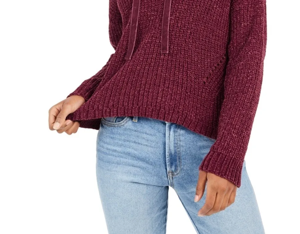 American Rag Junior's Chenille Hoodie Red
