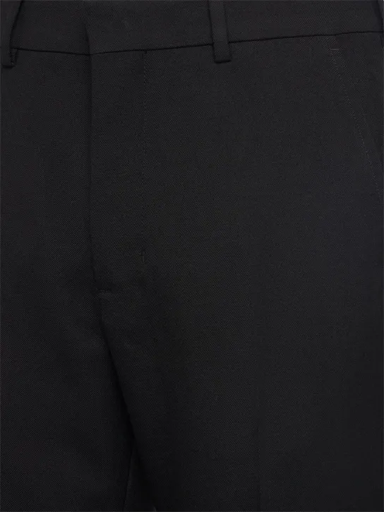 AMI Paris   Straight fit wool gabardine pants 