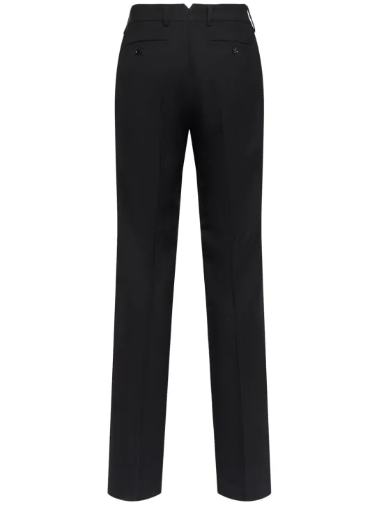 AMI Paris   Straight fit wool gabardine pants 