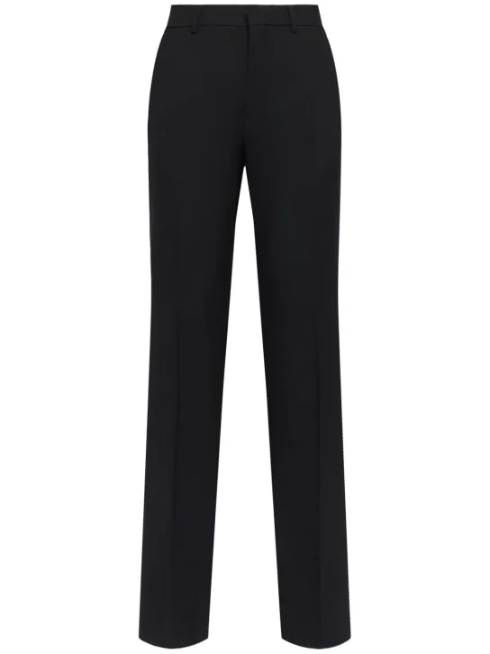AMI Paris   Straight fit wool gabardine pants 
