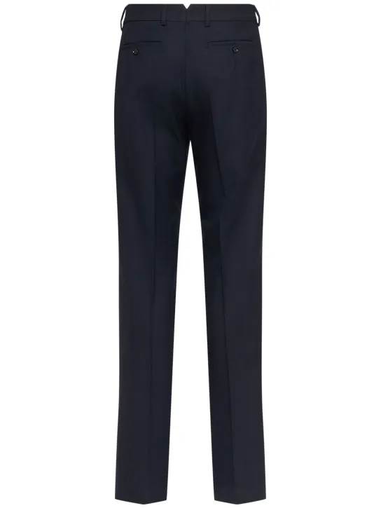 AMI Paris   Straight fit wool gabardine pants 
