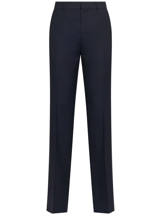 AMI Paris   Straight fit wool gabardine pants 