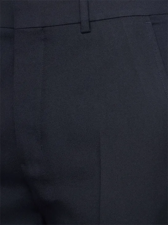 AMI Paris   Straight fit wool gabardine pants 
