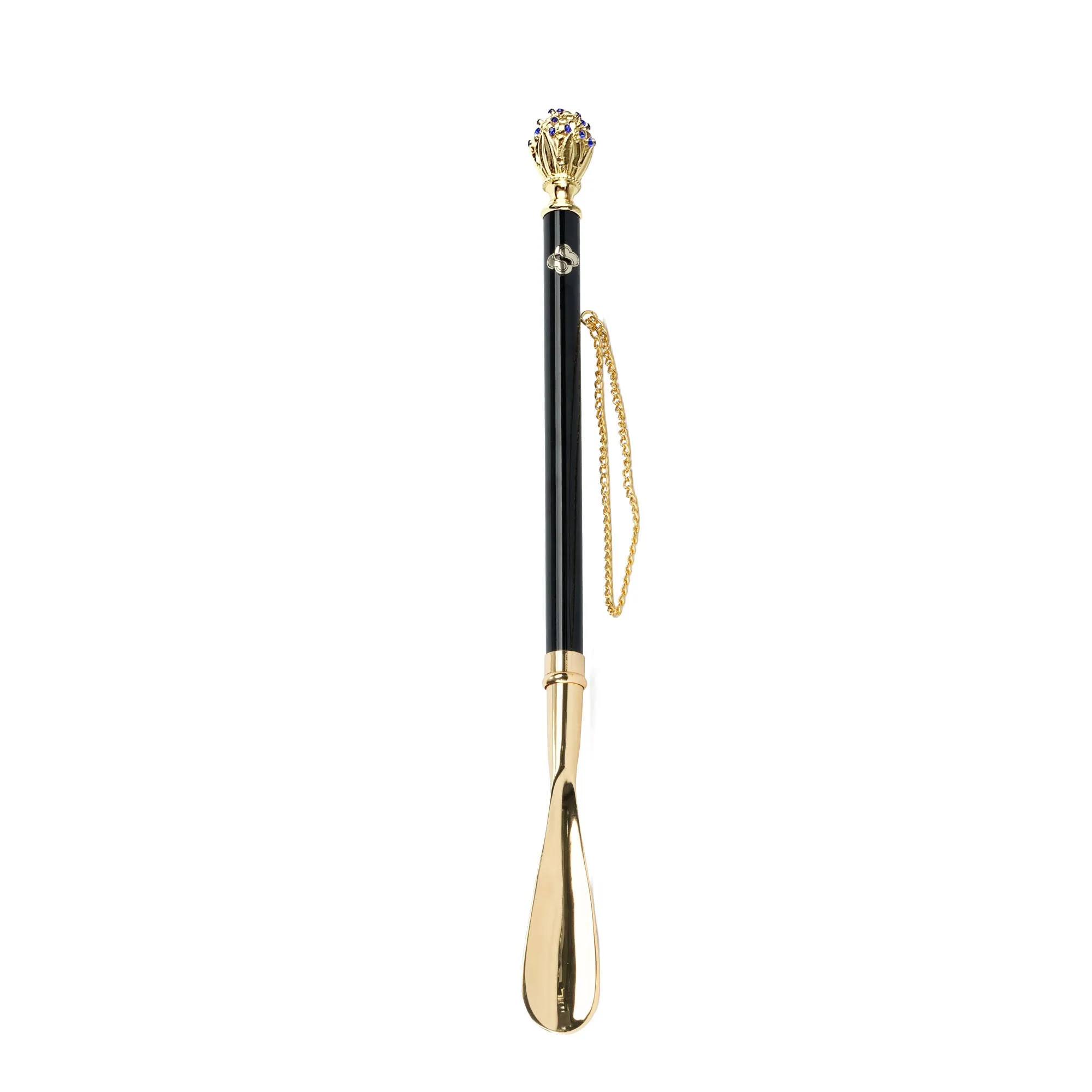 Artisanal Beauty: Luxury Shoehorns with Sapphire Crystals