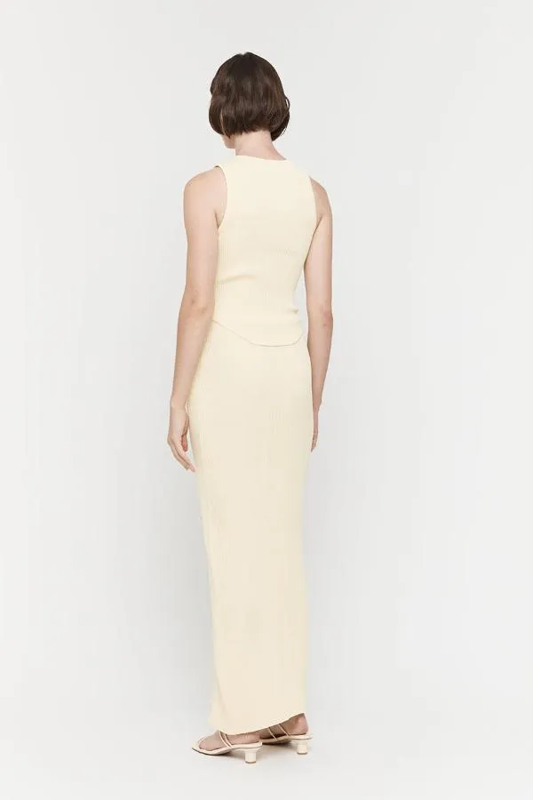 Beaded Knit Top Lemon