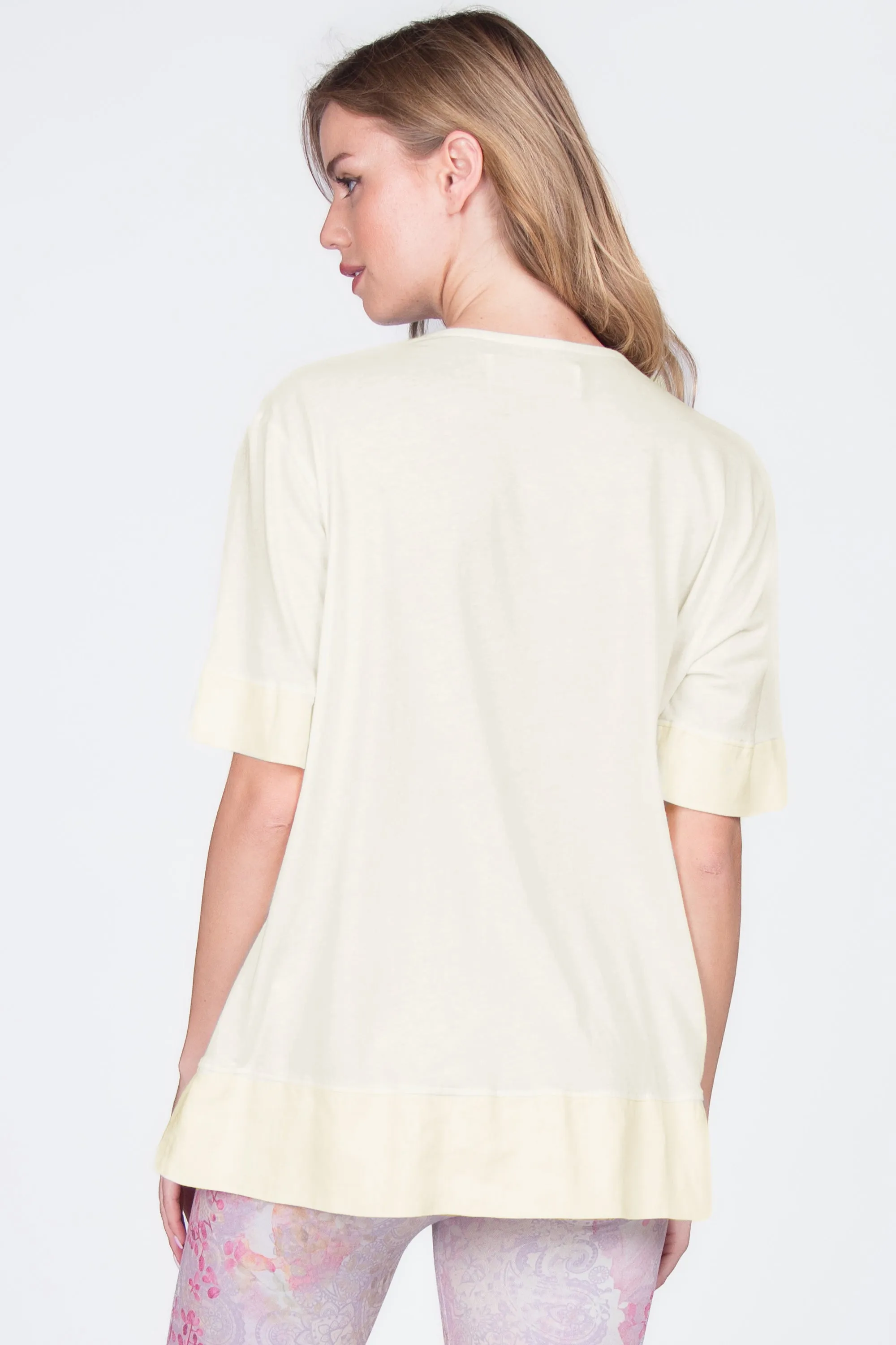 Bib Placket Split Collar Shirt