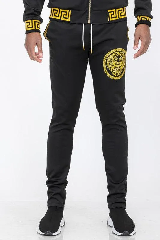 Black And Gold Detail Track Pants