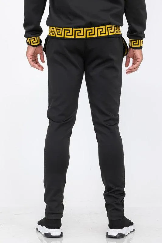 Black And Gold Detail Track Pants