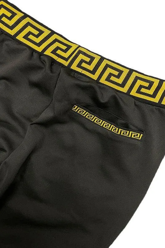 Black And Gold Detail Track Pants