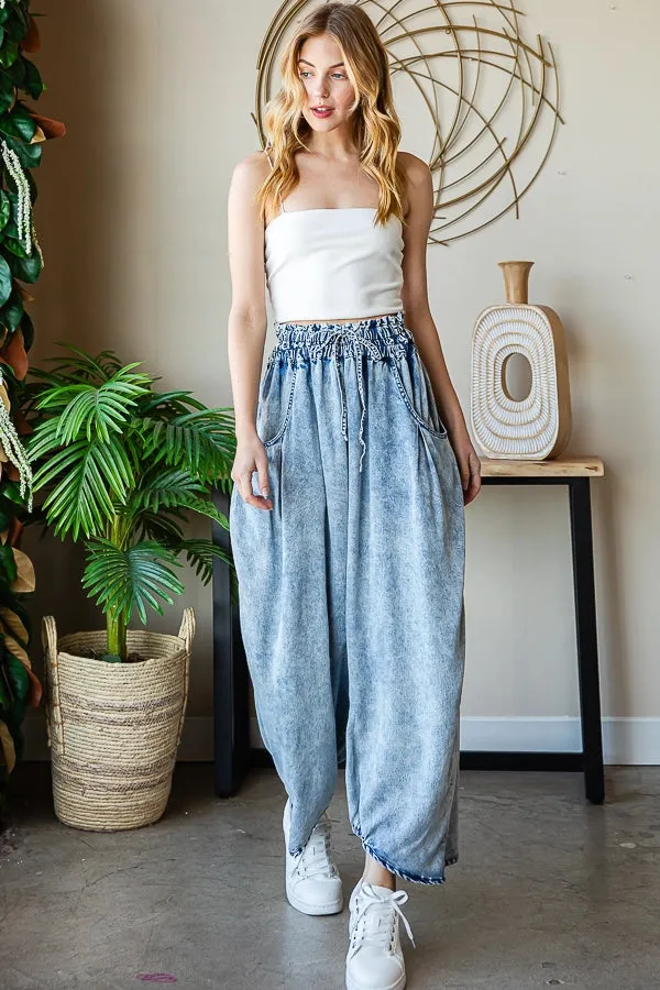 Blair Washed Tencel Baggy Jogger Pants
