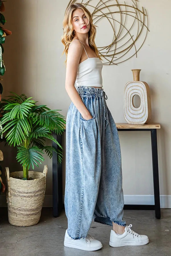 Blair Washed Tencel Baggy Jogger Pants