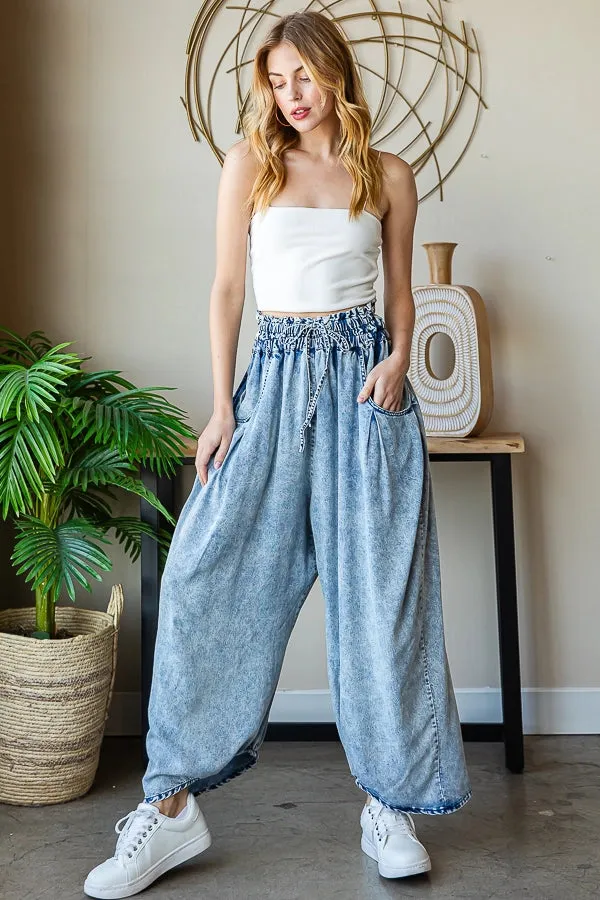 Blair Washed Tencel Baggy Jogger Pants