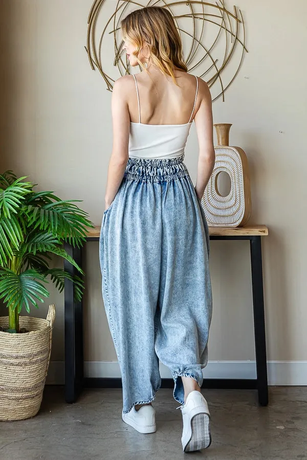 Blair Washed Tencel Baggy Jogger Pants