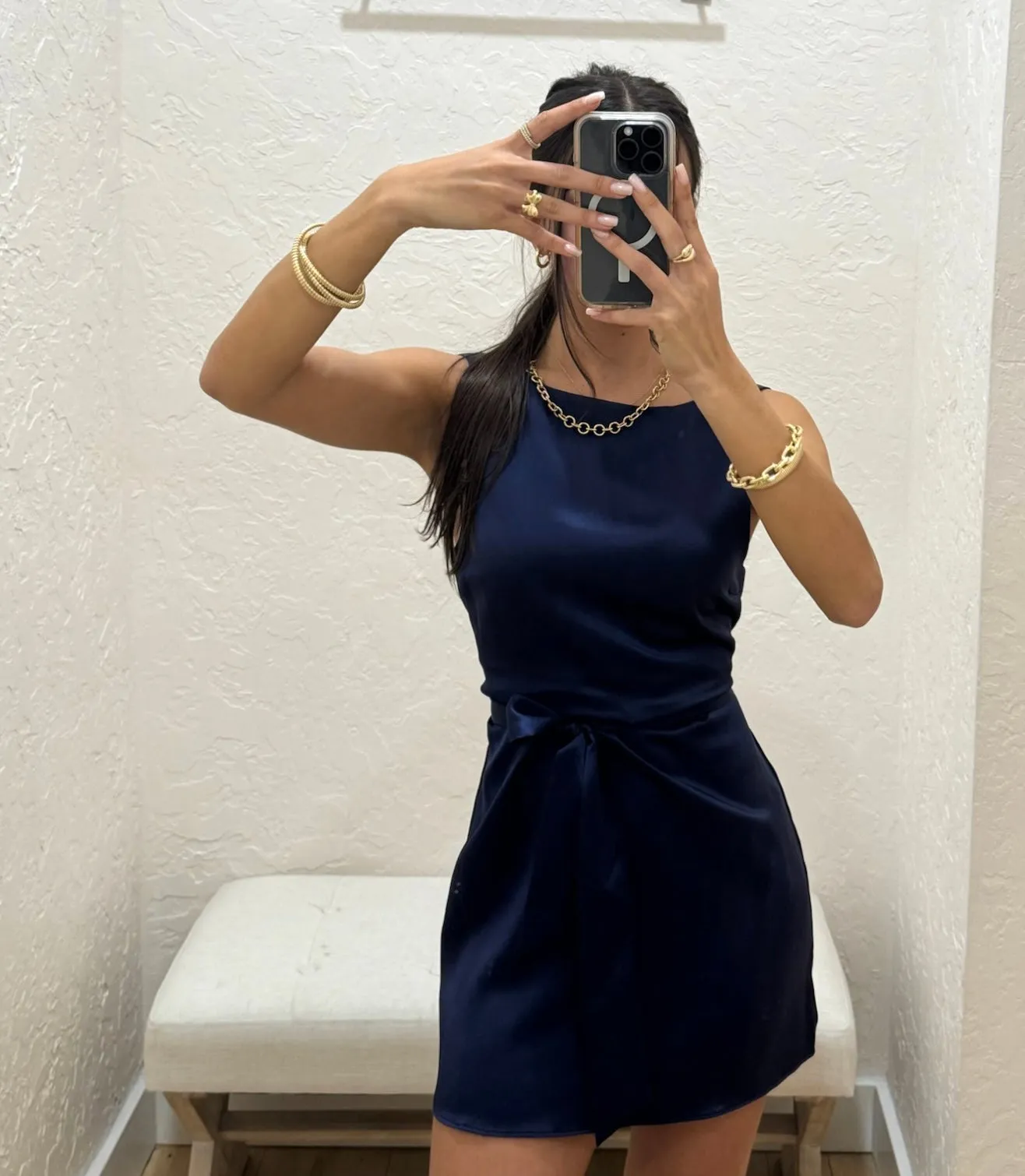 Bowie Mini Dress - Navy
