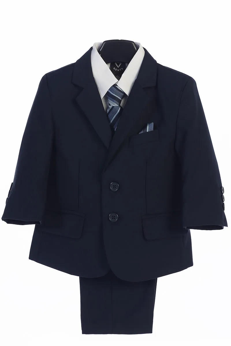 Boys Navy 5-Piece Suit - Little Gents - LT-3582N