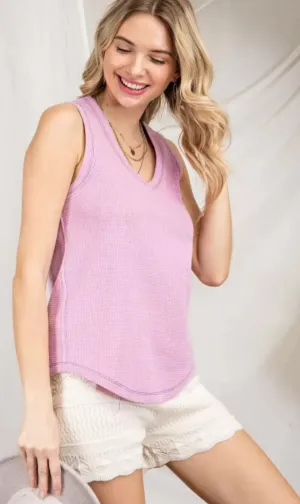 Bubblegum Stitch detail racerback tank