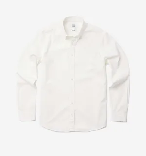 Button Down Garment Dyed Shirt White