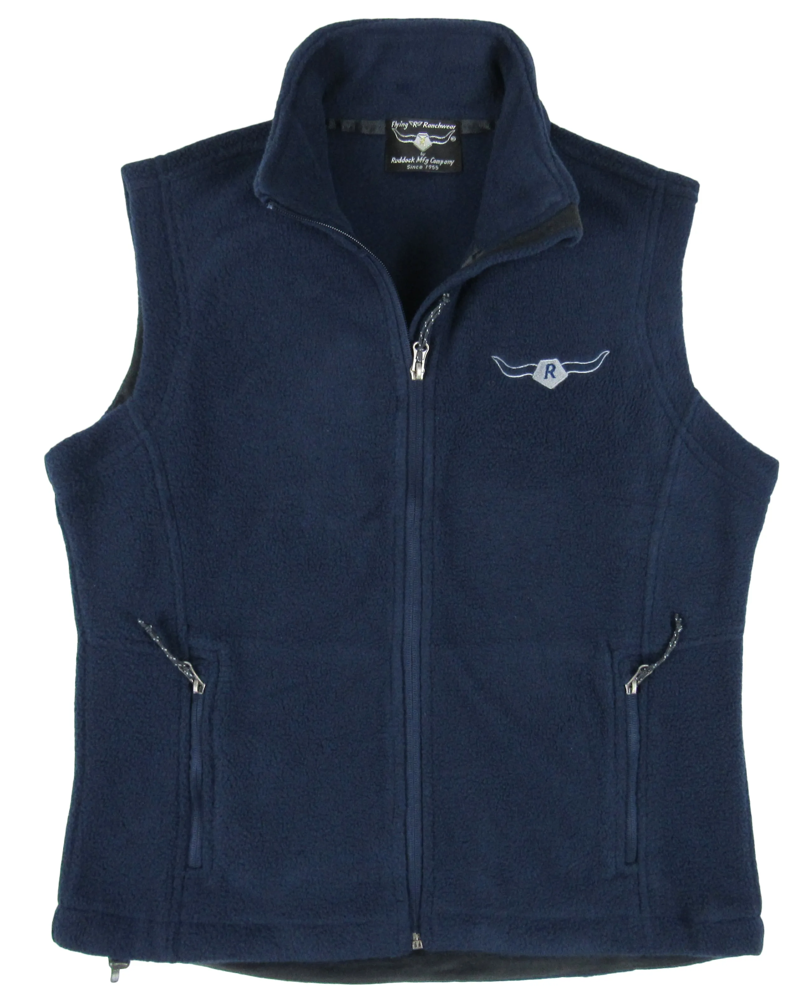 Canyon Fleece - Ladies Zip Vest by Flying R Ranchwear - True Navy
