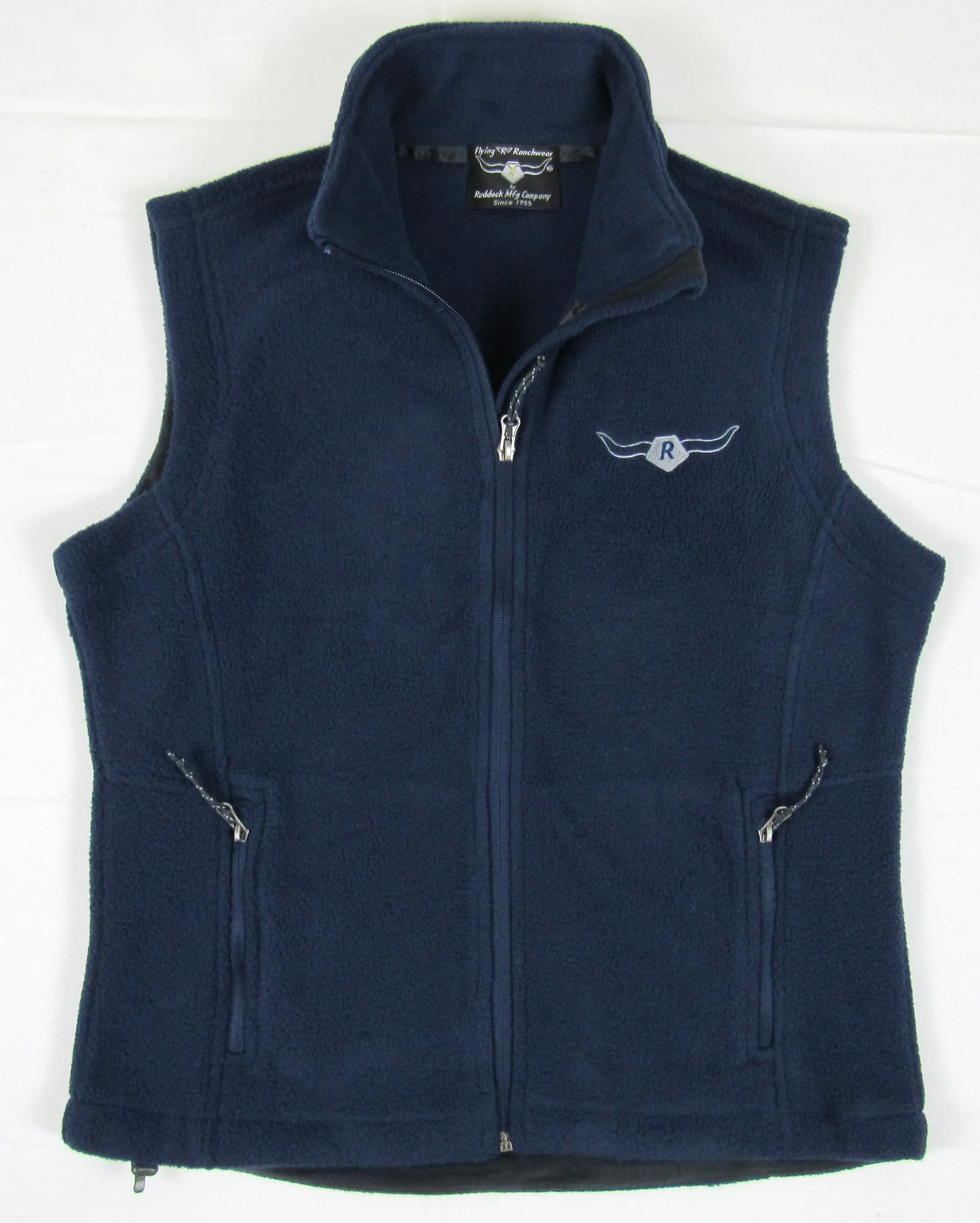 Canyon Fleece - Ladies Zip Vest by Flying R Ranchwear - True Navy