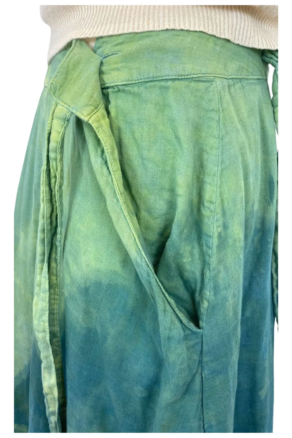 Carina Skirt in Green | Organic Cotton Double Gauze in XS Only