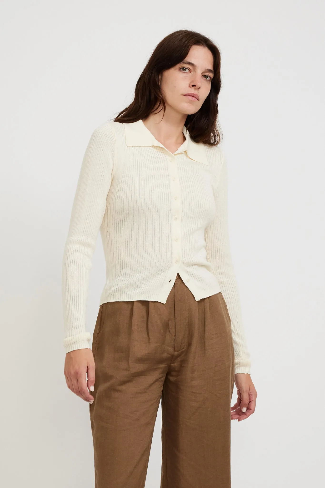Caroline Knit Longsleeve Top Buttercream
