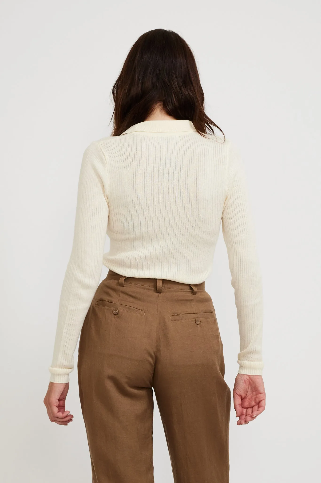 Caroline Knit Longsleeve Top Buttercream