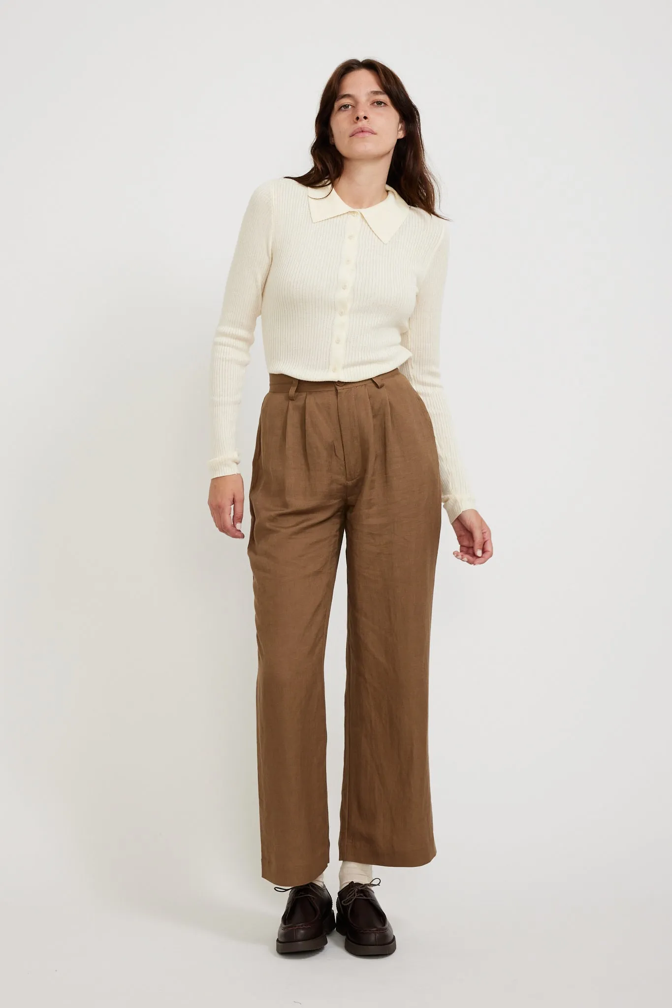 Caroline Knit Longsleeve Top Buttercream