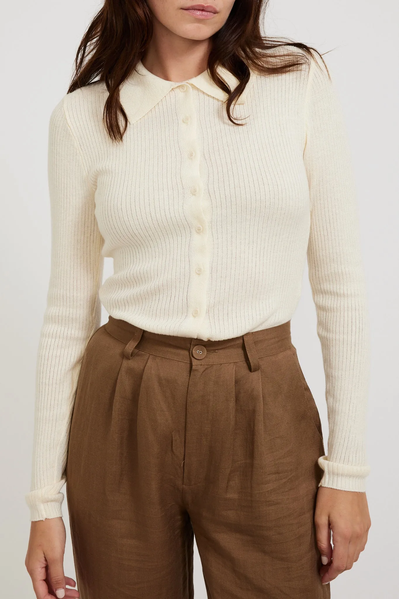 Caroline Knit Longsleeve Top Buttercream