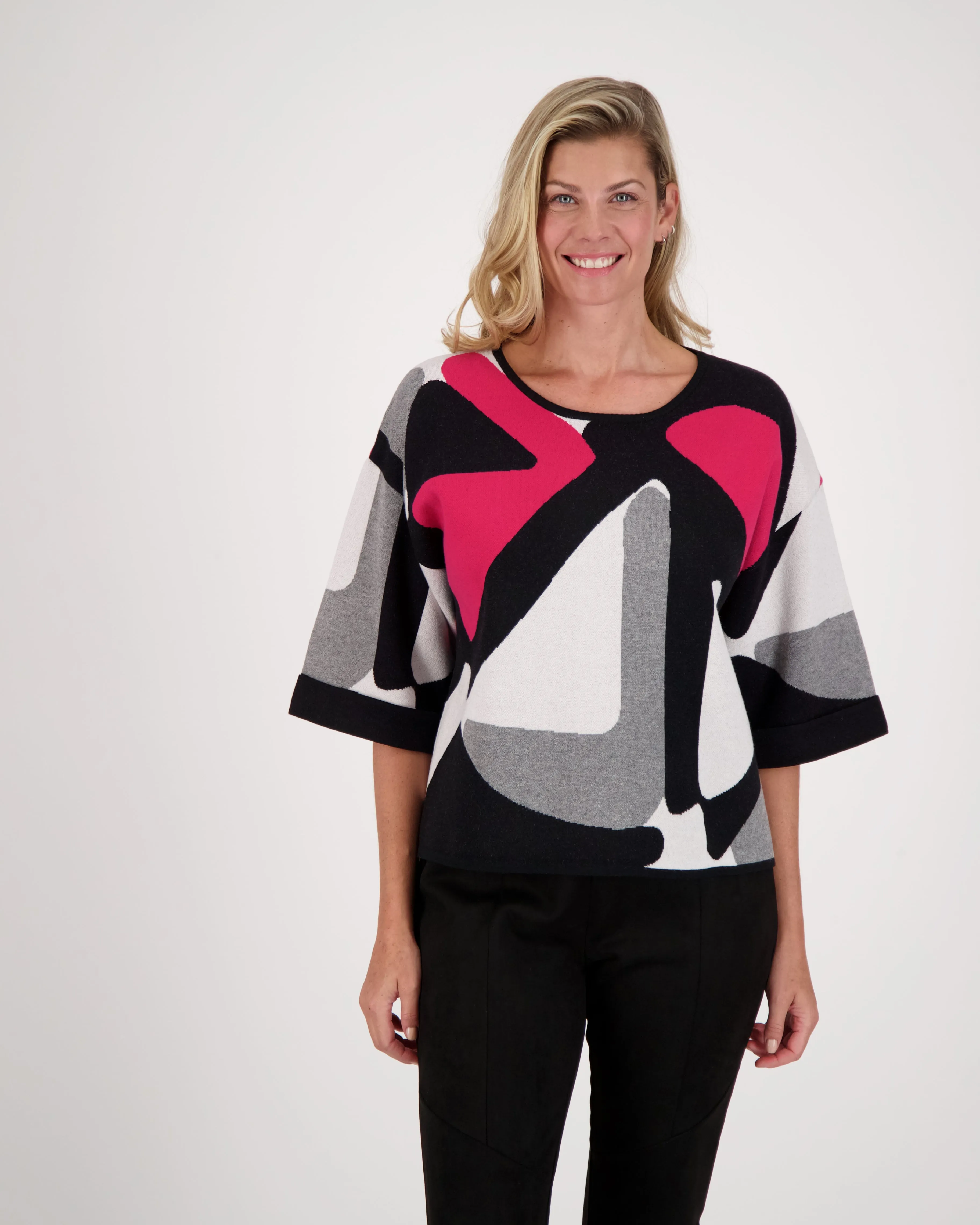 Colour Block Knit Top
