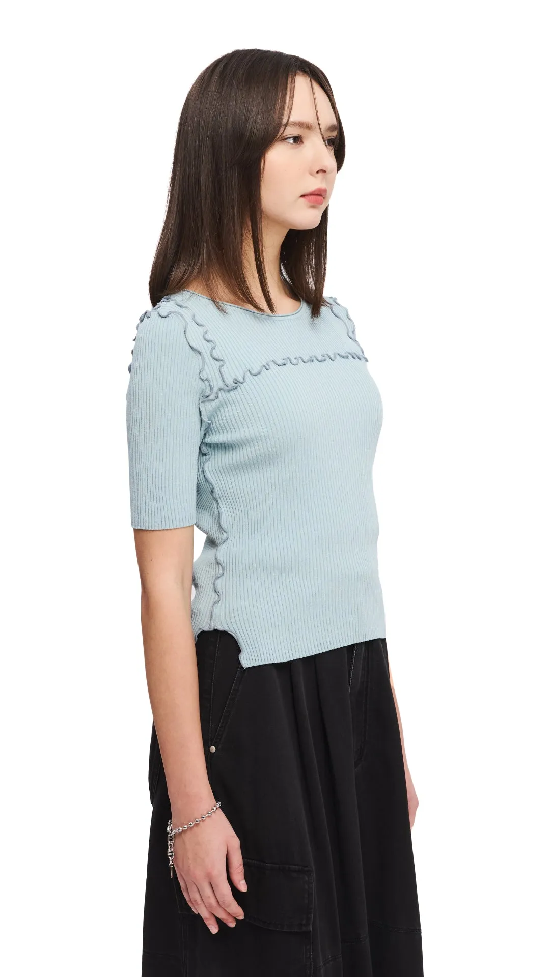 Contrast Stitch Sweater