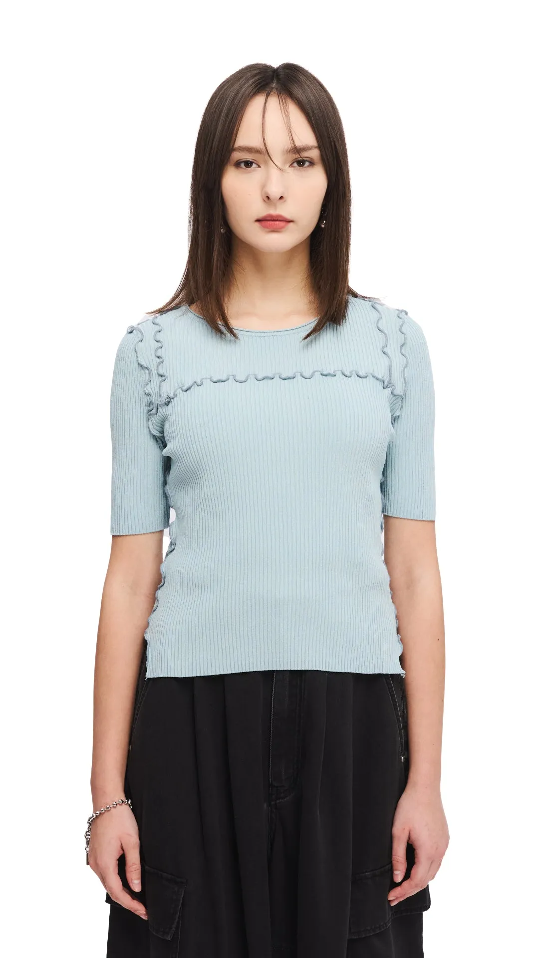 Contrast Stitch Sweater