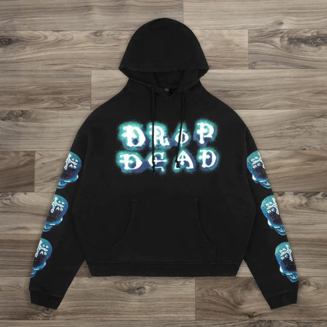 Cross skull casual street sports hoodie