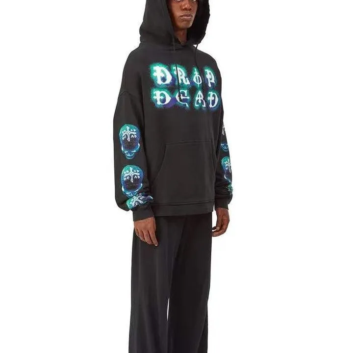 Cross skull casual street sports hoodie