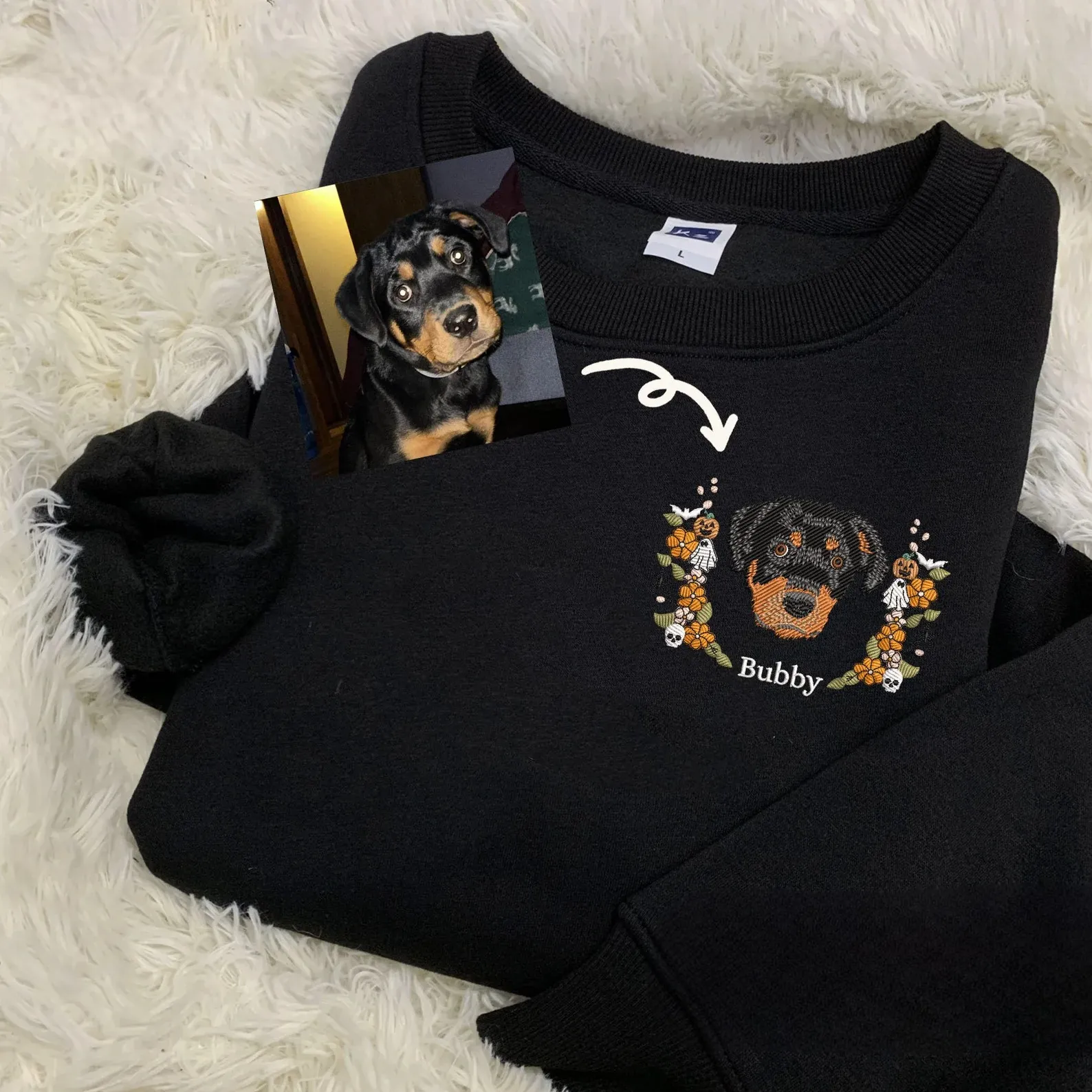 Custom Dog Sweatshirt  -  Personalized Embroidered Hoodie for Dog Lovers