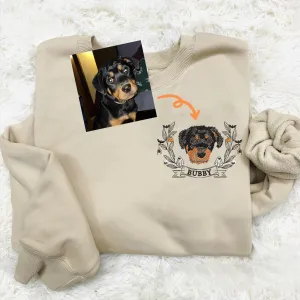 Custom Dog Sweatshirt  -  Personalized Embroidered Hoodie for Dog Lovers
