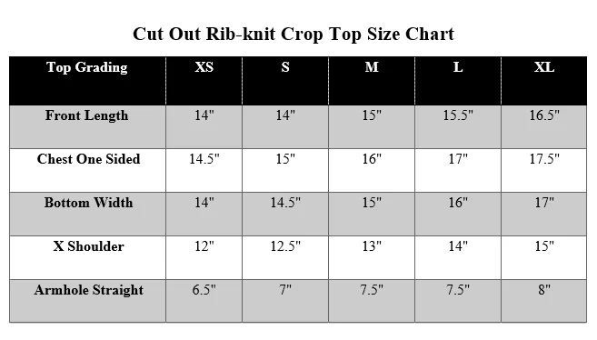 Cut Out Rib-knit Crop Top