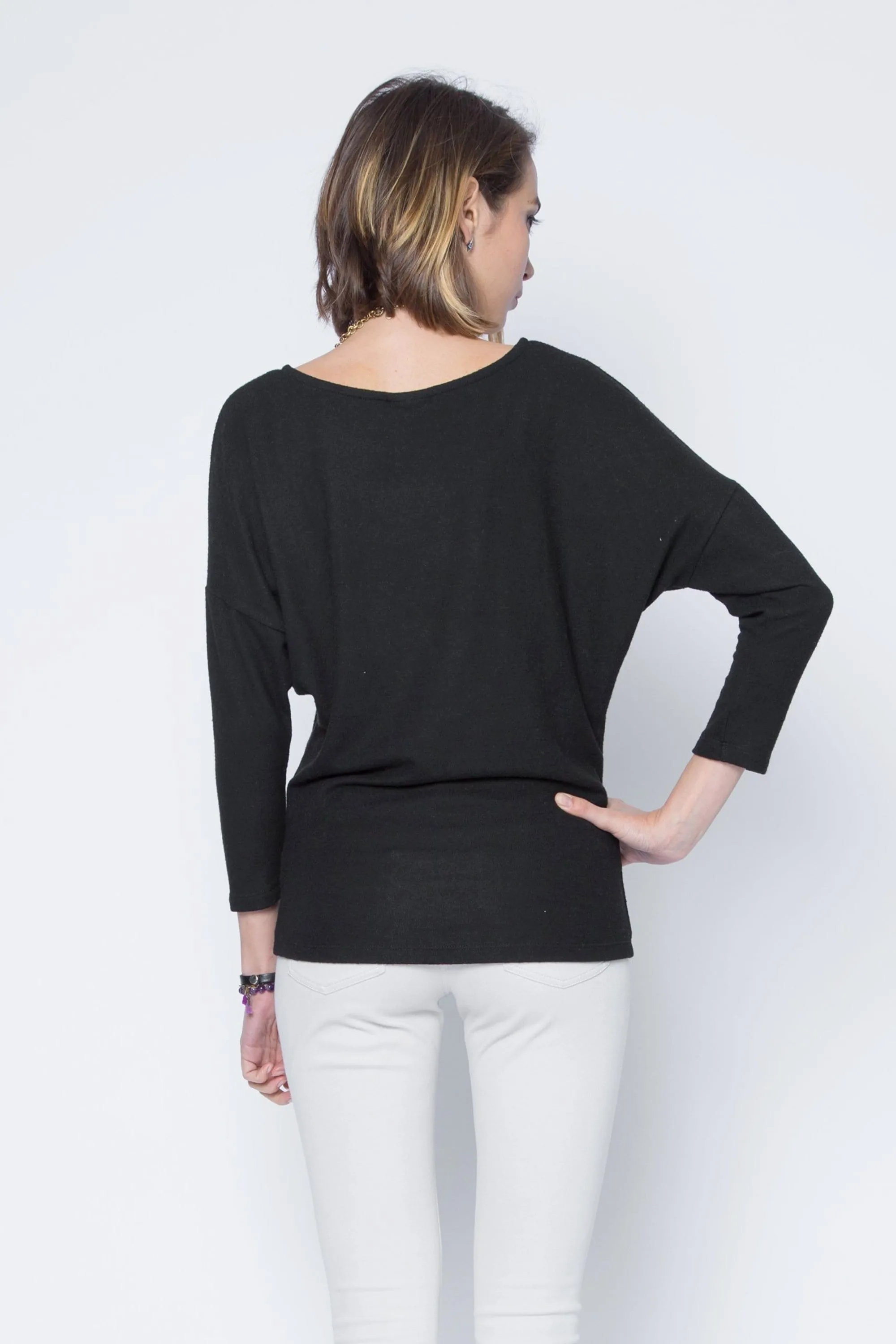Dolman Sleeve Sweater Top in Lightweight