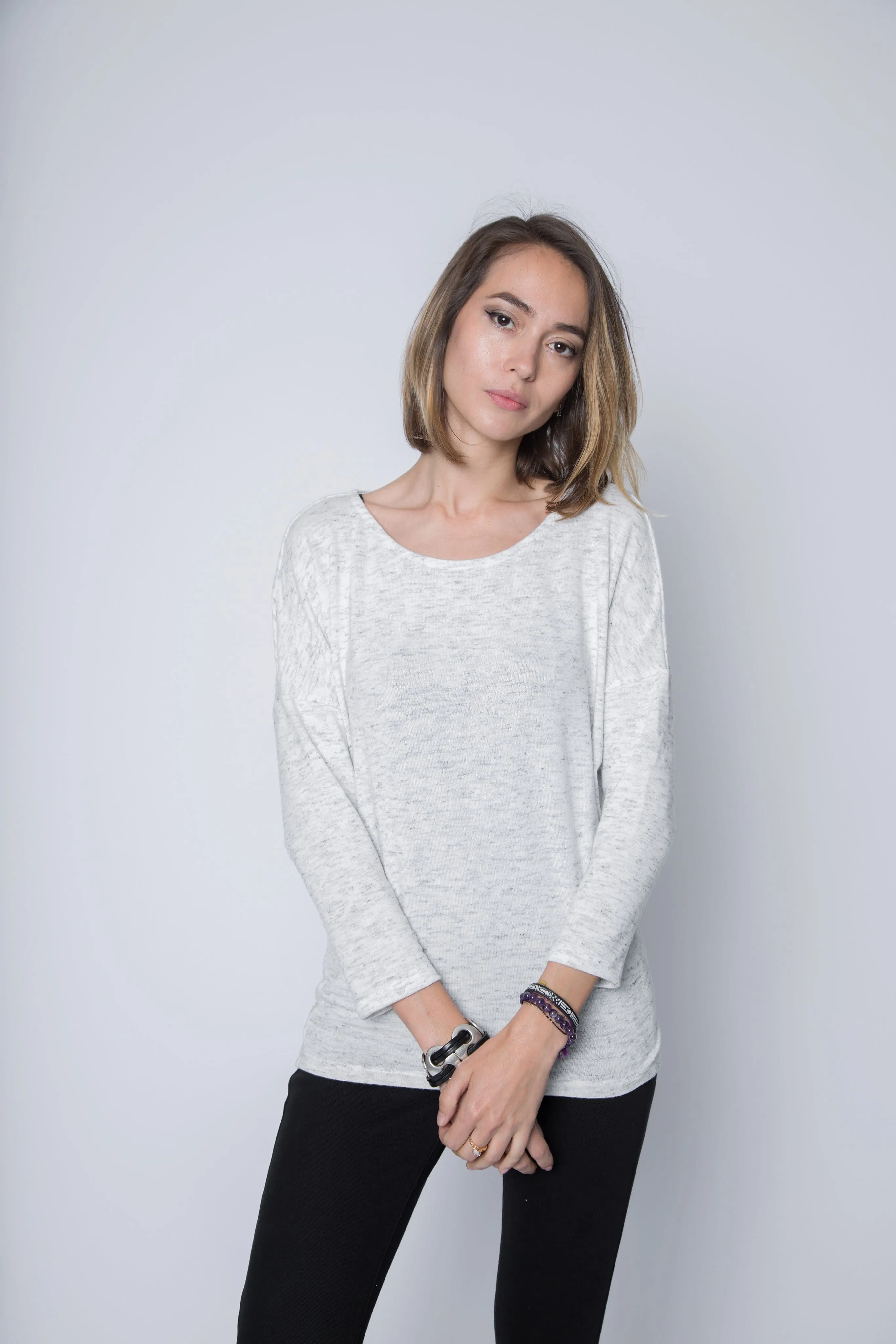 Dolman Sleeve Sweater Top in Lightweight
