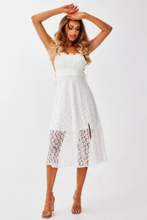 Ease Up Midi Dress - White