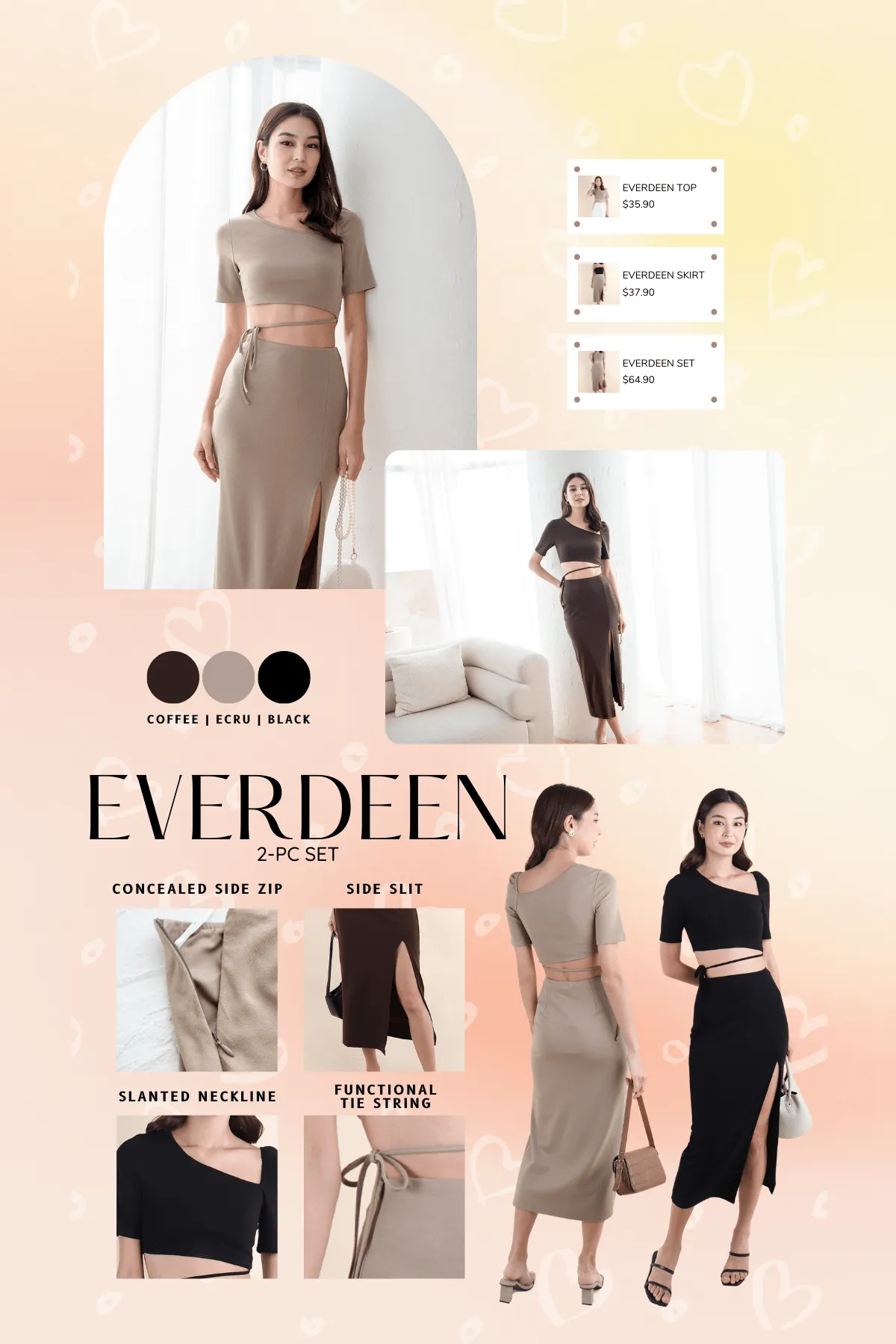 EVERDEEN TOGA TOP IN COFFEE