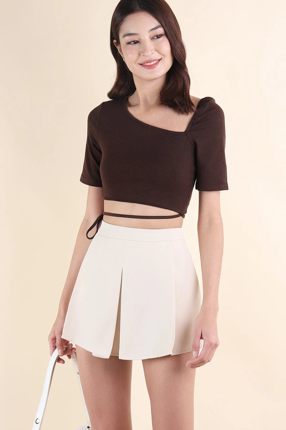 EVERDEEN TOGA TOP IN COFFEE